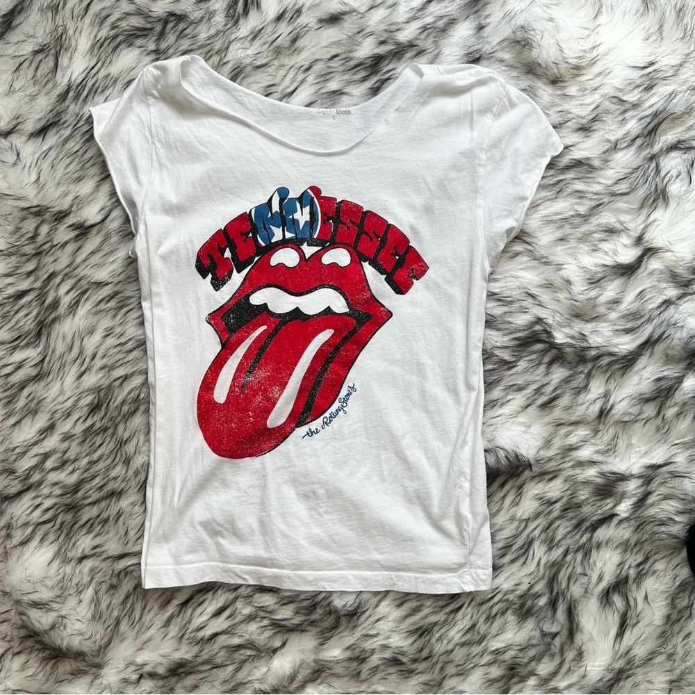 Vintage white and red patriotic Rolling Stones tee Tennessee